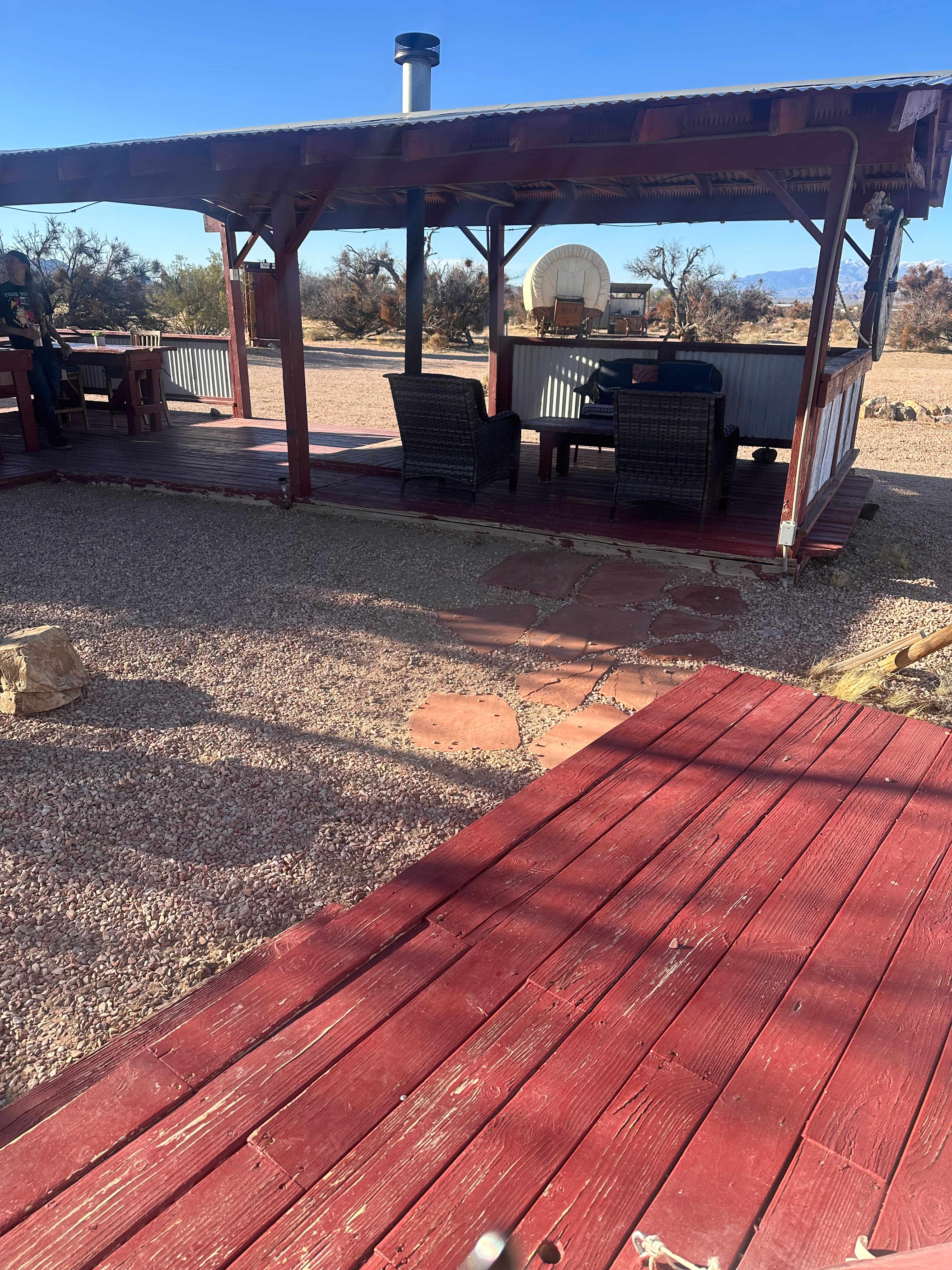 View of the outdoor living space from the TP