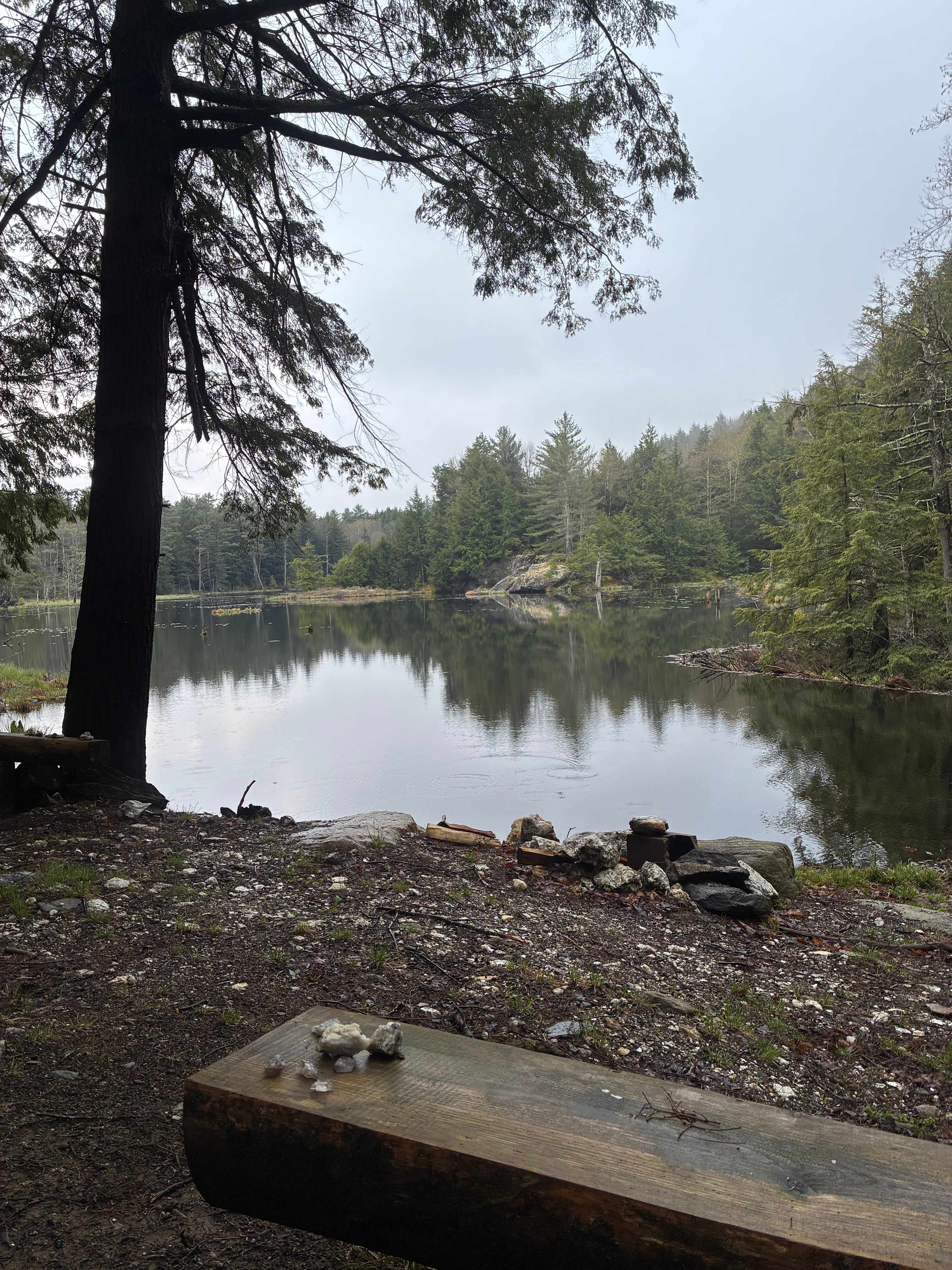 Rainy but beautiful view from my tent. Ceremony site.