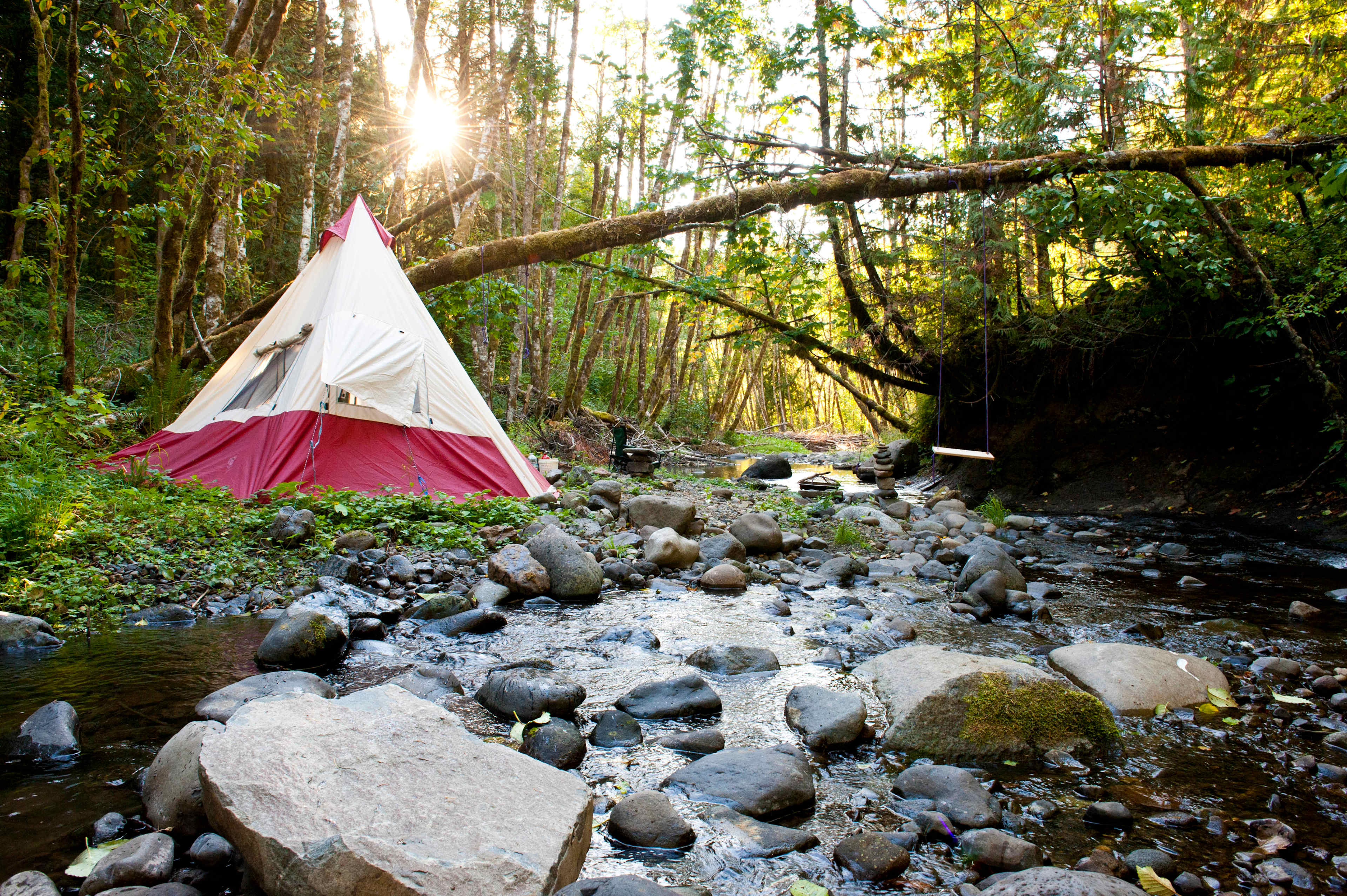 Fun tipi tent with floor available to sleep in.