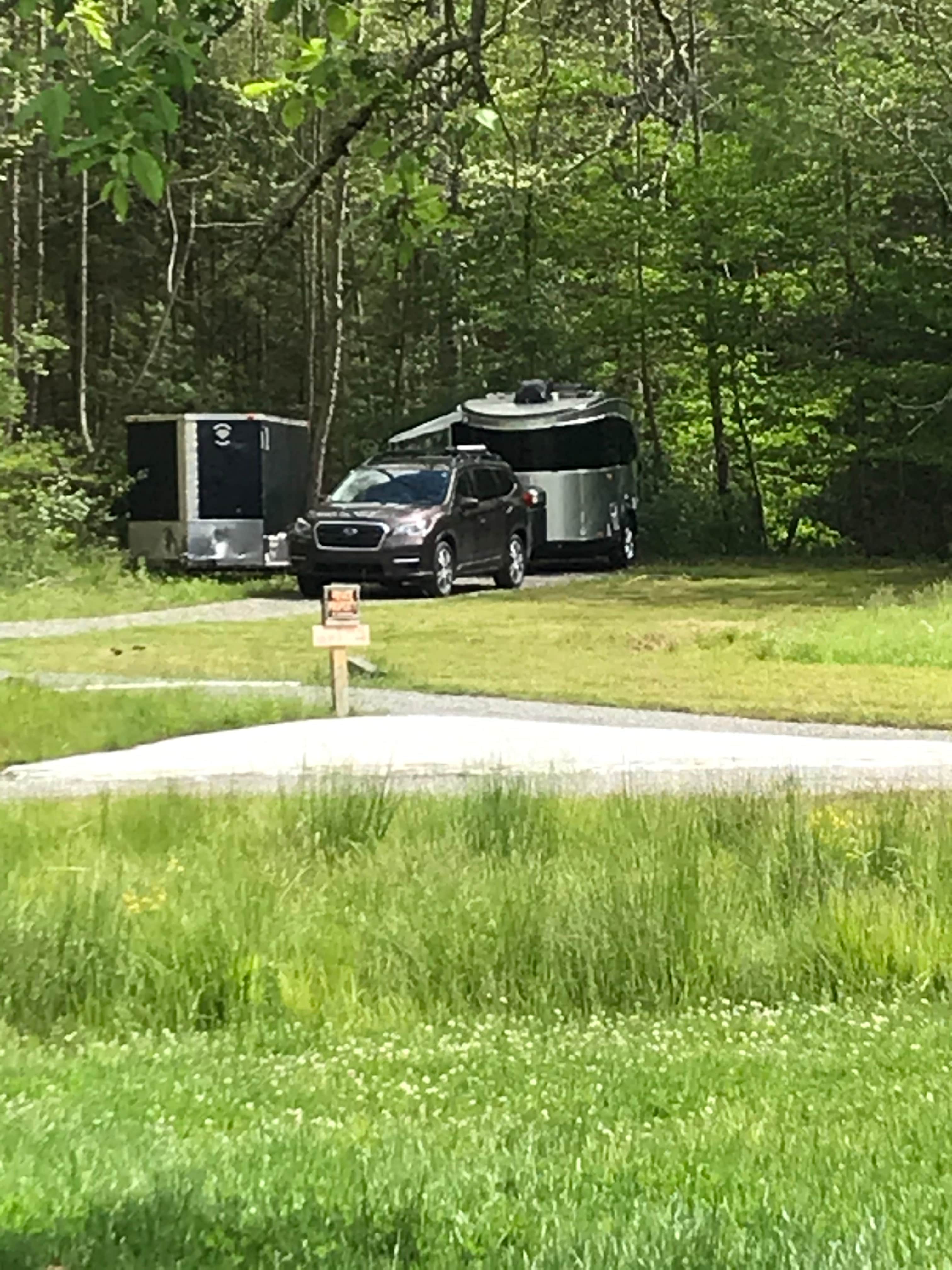The new Laurel Creek Trail just past the campground Property boundary