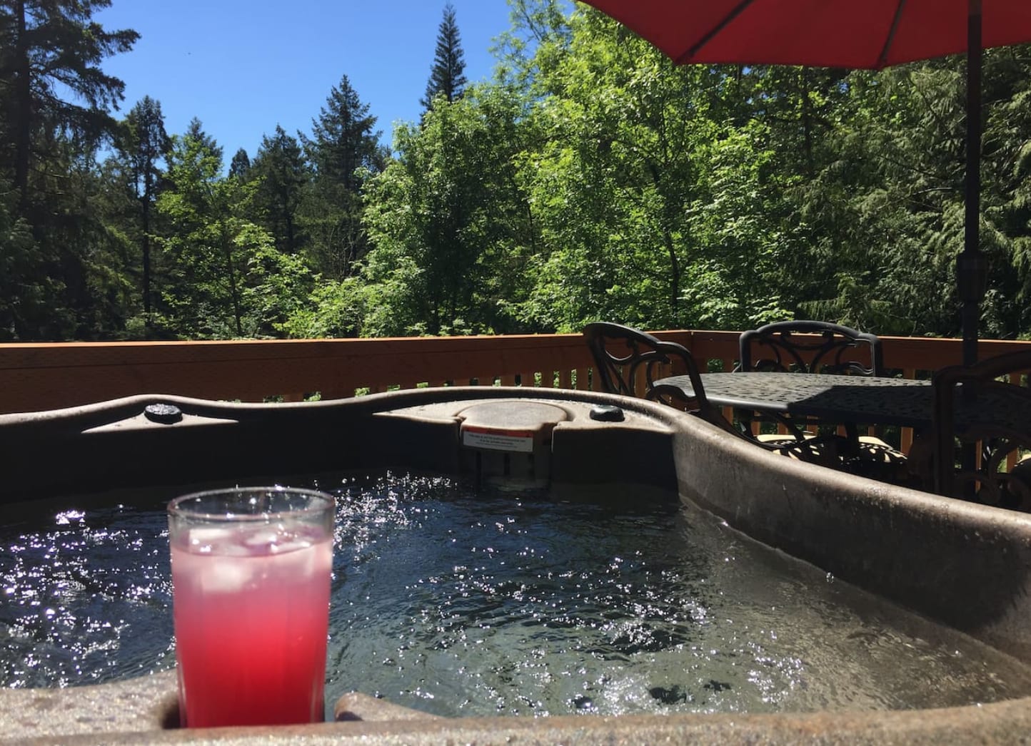 View from hot tub!