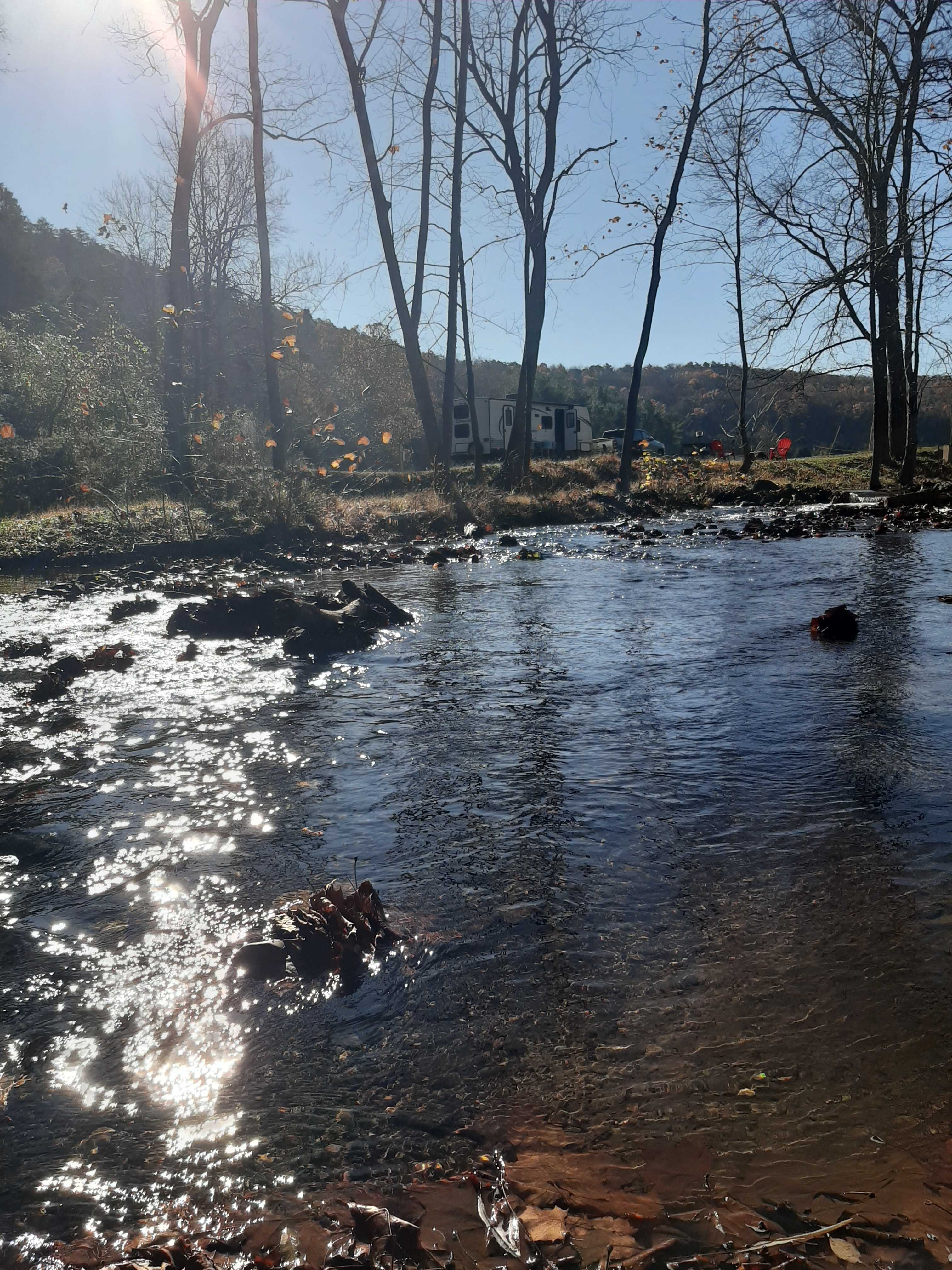Picture from across the creek at site one