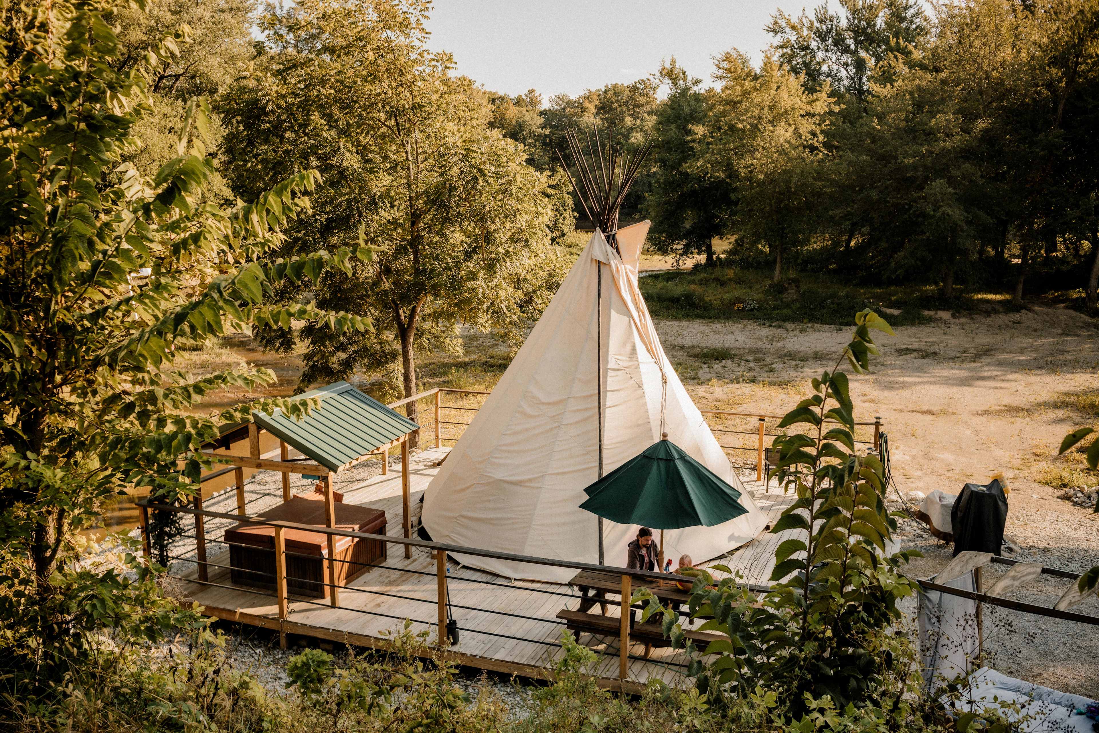 tent site from above